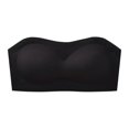 thumbnail image 1 of Women's Wireless Strapless Bra Bralette Seamlesses Padded Bandeau Bra Anti-Slip Silicone Tube Top Push Up Bralette Gifts color L, 1 of 4