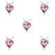 thumbnail image 2 of Sonducket Collar con colgante de corazón, gargantilla de cristal Retro para novia, fiesta de disfraces, cadena de pareja femenina, suministros Type2 NO2, 2 of 6