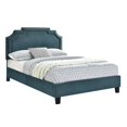 thumbnail image 1 of Nailhead Chapiteau Rembourré Lit Complet en Bleu Jaspe, 1 of 5