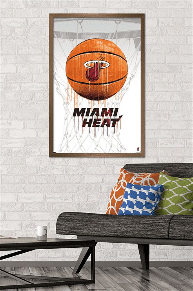 Trends International Nba Miami Heat - Drip Basketball 21 Framed Wall Poster  Prints : Target