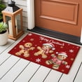 thumbnail image 4 of Gingerbread Red Entryway Rug 2'x3'&nbsp; Non Slip Front Door Mats, Christmas Winter Snowflake Entrance Rugs Indoor Outdoor Carpet, Washable Floor Mats Small Area Rug for Bedroom Kitchen, 4 of 8