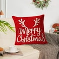 thumbnail image 6 of Fwttom Red Christmas Pillow Covers 18 x 18 Inches, Merry Christmas Sign Pattern Christmas Throw Pillow Covers, Decorative Christmas Pillow Cases for Holiday Home, 6 of 6