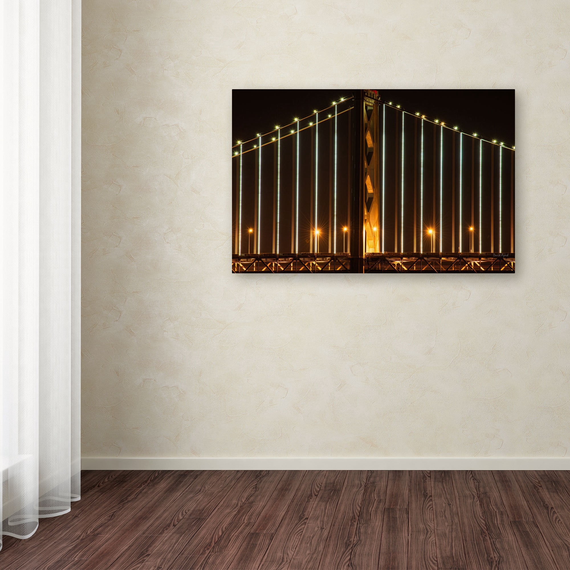 Trademark Fine Art "Bay Bridge - San Francisco" Canvas Art by David Ayash