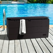 Duramax 71 Gallon Outdoor Plastic Resin Deck & Garden Organizer Storage Box, Brown