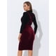 thumbnail image 4 of Falda a media pierna de terciopelo Allegra K con tirantes y decoración de botones para mujer borgo?a XL, 4 of 5