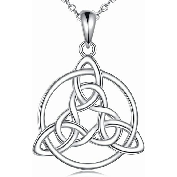 925 Sterling Silver Good Luck Irish Celtic Knot Necklaces Pendant Necklaces Celtic Jewelry for Women