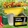 thumbnail image 4 of 500 Pack 6 Inch Landscape Staples, Garden Staples Pins Galvanized 11 Gauge Ground Stakes Yard Lawn Staples for Turf Landscaping Fabric Fence Tent Irrigation Tube Outdoor Decorations, 4 of 6