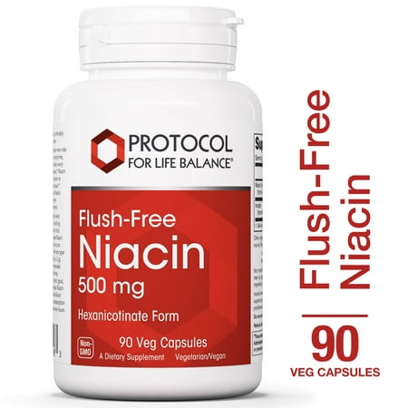 Protocol For Life Balance - Flush-Free Niacin 500 mg - B Vitamin for Improved Energy Production, Metabolism, Stress, Sex, and Emotional Support - 90 (Best Way To Improve Balance)
