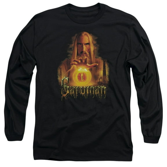 Lord of the Rings Saruman  Long Sleeve Adult 18/1 T-Shirt Black