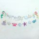 thumbnail image 3 of Banner de feliz cumpleaños con brillo mágico de sirena, tema de sirena, 3 of 5
