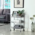 thumbnail image 7 of 17" x 10" x 24.5"3-Tier Rolling Kitchen Utility Storage Carts with Wheels, Durable Steel Frame Mesh Rolling Storage Cart, Laundry Cart Hold Detergent Bottles and Laundry Detergent, 66lbs, S13755, 7 of 7