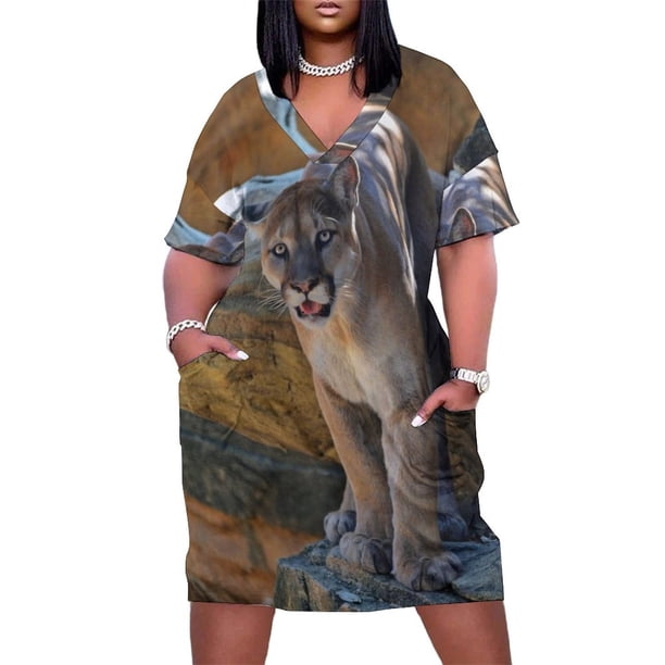 Vestido holgado con bolsillo de León de montaña ropa para mujer vestidos africanos para mujer vestido de invitado de boda vestidos de mujer 2025