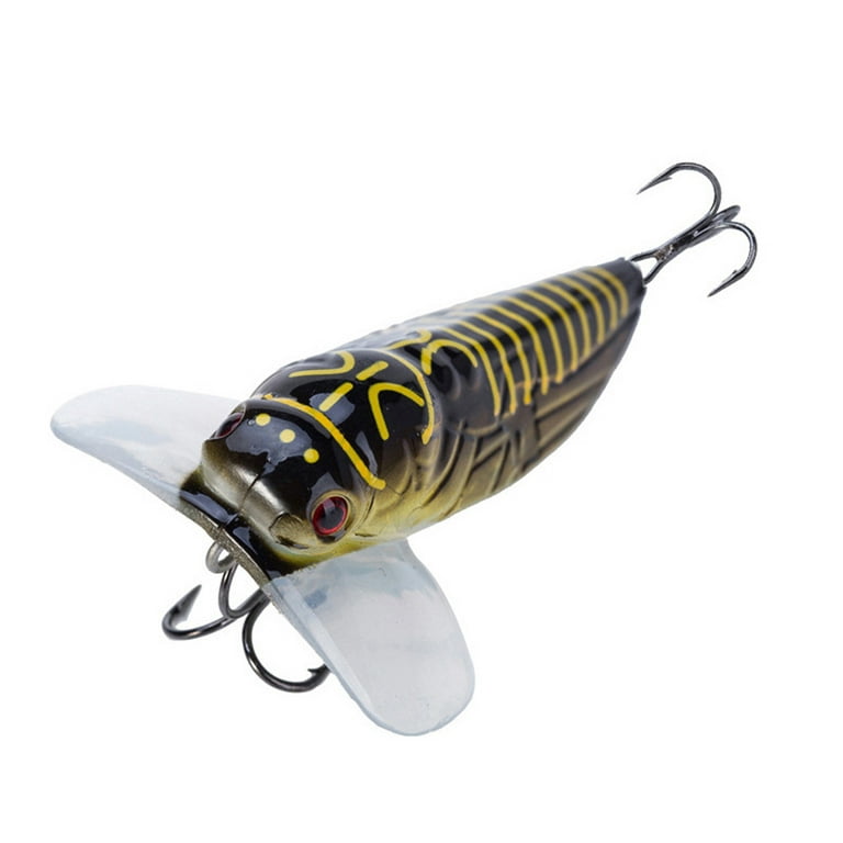Cheap Artificial Plastic Cicada Fishing Topwater Lure Floating Insect Bait  with Hook