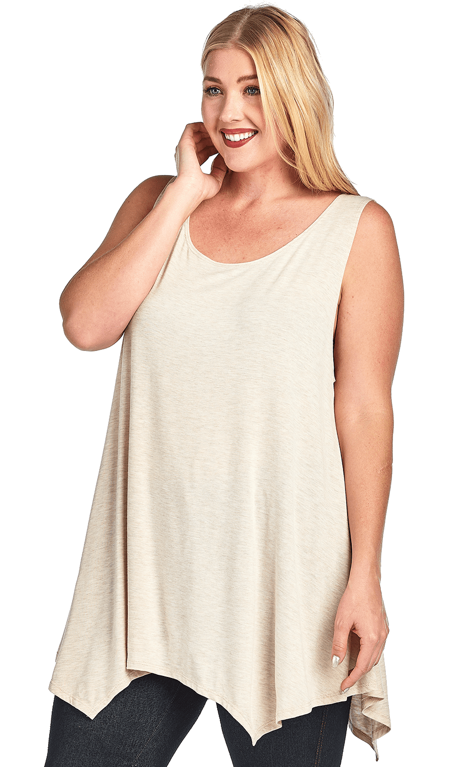 Sharon's Outlet - Plus Size Curvy Women's Casual High Low Tank Top MADE ...