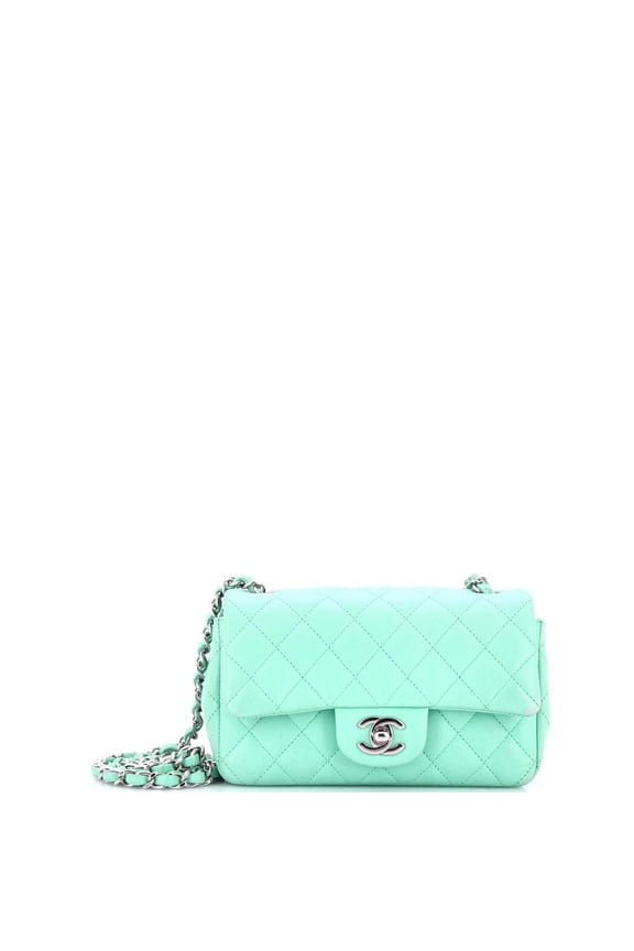 Pre-Owned Classic Single Flap Bag Quilted Lambskin Mini By Rebag
