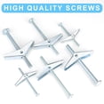 thumbnail image 5 of 50 Pcs 1/8 Inch Toggle Bolts for Drywall, Heavy Duty Metal Drywall Anchors Kit, Dry Wall Anchors and Screws Kit, Butterfly Anchors for Ceiling, Sheetrock, Hollow Wall, 5 of 7
