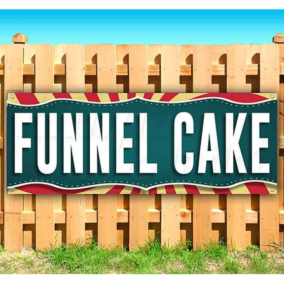 Funnel Cake 13 oz Vinyl Banner With Metal Grommets