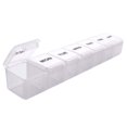 thumbnail image 1 of Organizador de pastillas Contenedor compacto para vacaciones Uso en el hogar Ancianos Adultos blanco Yuyangstore Dispensador de cajas de medicamentos, 1 of 7
