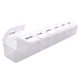 thumbnail image 1 of Organizador de pastillas Contenedor compacto para vacaciones Uso en el hogar Ancianos Adultos blanco Yuyangstore Dispensador de cajas de medicamentos, 1 of 7
