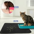 thumbnail image 4 of 24*15in Cat Litter Mat Cat Litter Trapping Mat, Honeycomb Double Layer Design, Urine and Water Proof Material, Scatter Control, Less Waste，Easier to Clean,Washable, 4 of 5