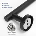 thumbnail image 3 of LAICAIW Hand Towel Holder/Towel Ring, Thicken Stainless Steel Hand Towel Bar for Bathroom, Rustproof Wall Mounted Towel Rack, Contemporary Style Bath Accessories, 9 Inch (1 Pack, Matte Black), 3 of 7