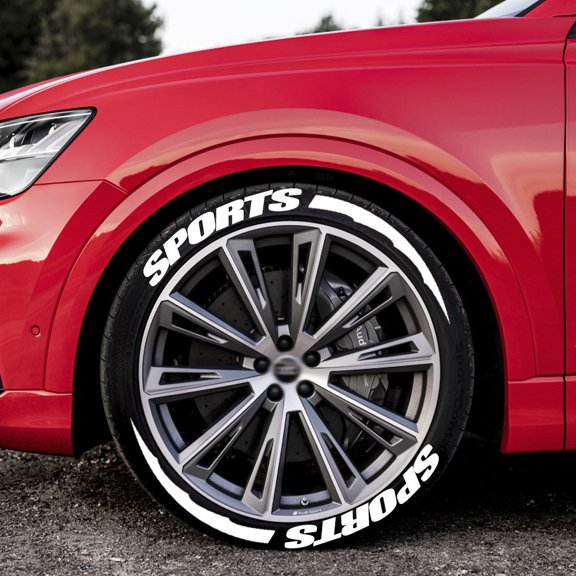 4/8pcs Car Tire Wheel Stickers Car Tuning Universal 3D Permanent PVC Joined Tire Decor Decals Car Tyre Personalized Stickers