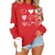 thumbnail image 4 of Xuyuer Valentines Sweatshirts for Women Heart Print Graphic Valentine Sweatshirts Casual Tops, 4 of 9
