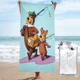 thumbnail image 1 of Toalla de playa Yogi Bear, suave, de secado rápido, resistente a la arena, para piscina, yoga, gimnasio, camping, toallas de baño ligeras, regalo para niños, niñas, niños y adultos, 27,5 x 55 pulgadas, 1 of 1