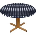 thumbnail image 1 of Round Fitted Tablecloth 48 Inch, Navy Blue Lumberjack Plaid Fitted Tablecloth Round Fitted Table Cloth Comfortable Table Cloth Cover Kitchen Tablecloth for Party, Wedding, Cocktail, Banquet, Festival, 1 of 1