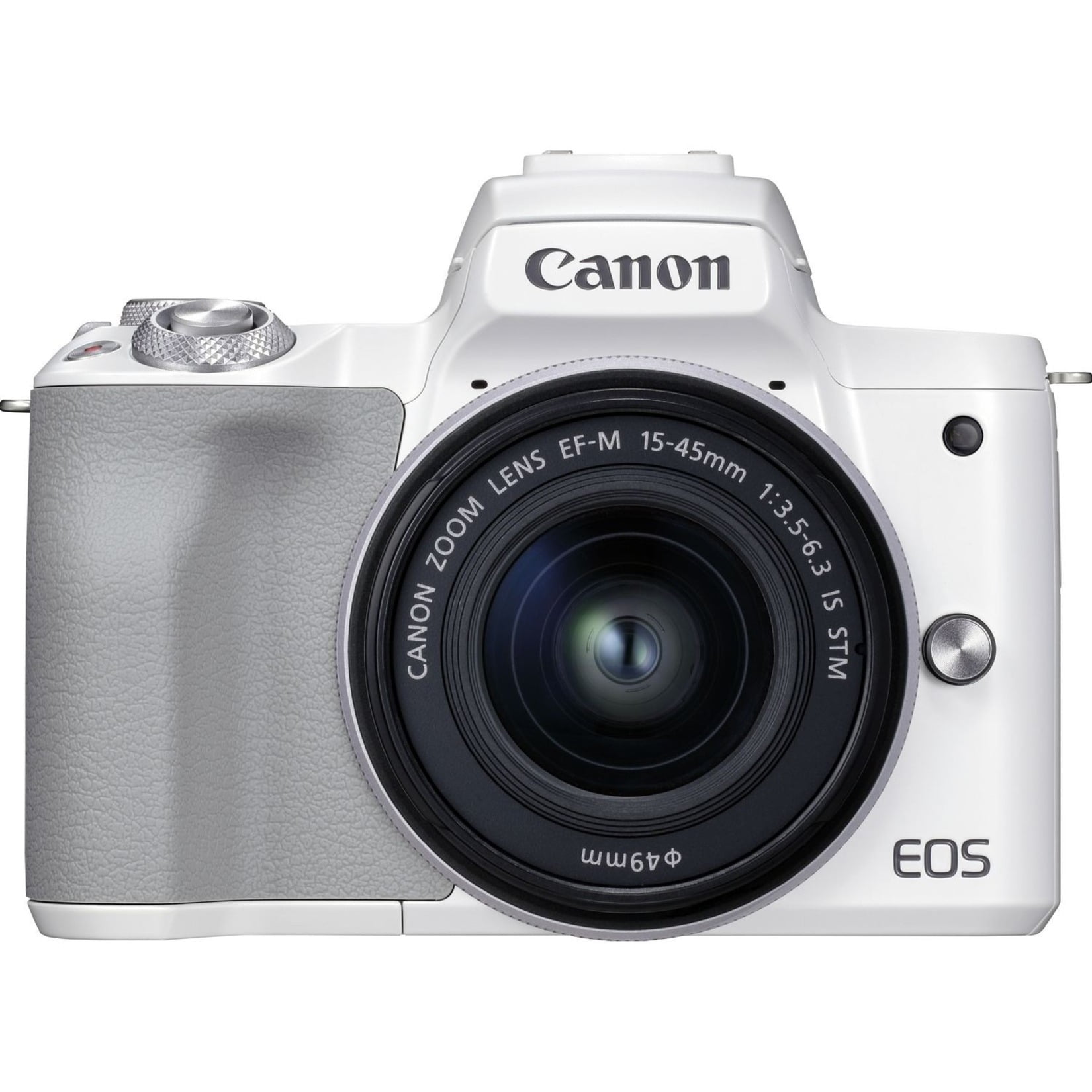 Canon EOS M50 Mark II 24.1 Megapixel Mirrorless Camera with Lens, 0.59,  1.77, White 