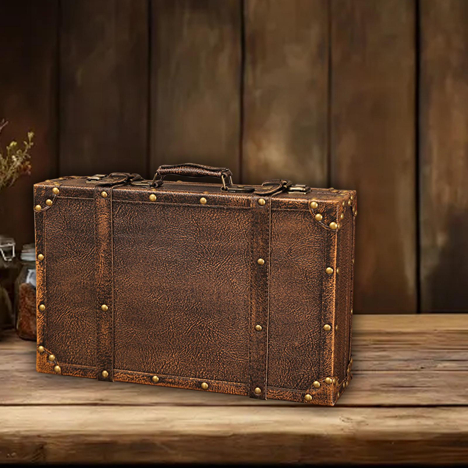 Tachiuwa Valise Vintage en Bois Décor Coffre à l'Ancienne pour