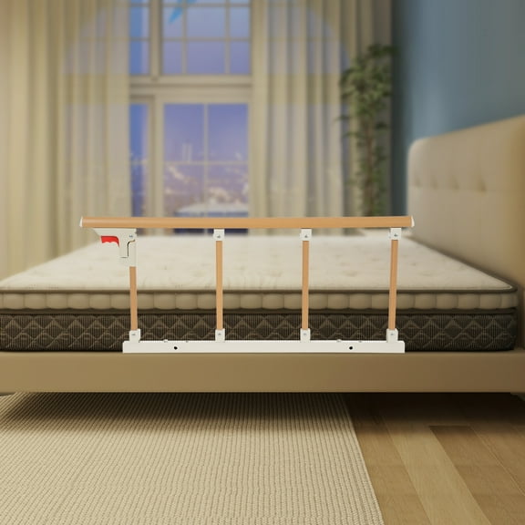 Space-Saving Foldable Bed Rail, 49.21x6.3x2.36in Storage, Rounded Corners, 3kg Net Weight