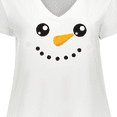 thumbnail image 4 of Inktastic Snowman Head, Snowman Face, Carrot Nose Women's Plus Size V-Neck T-Shirt, 4 of 5