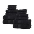 thumbnail image 2 of Superior Oregon Organic Cotton Solid 12-Piece Towel Set, Black, 2 of 11