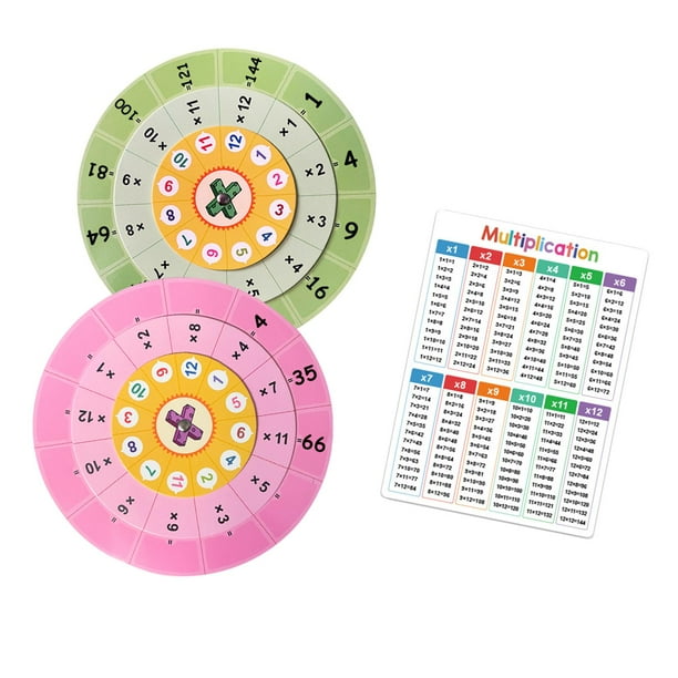 Multiplicación de madera Turnable, juguete de rueda de multiplicación, juguete educativo, matemáticas para niños niños maestros niñas niñas