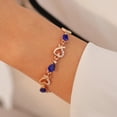 thumbnail image 2 of Pulsera En Forma De Corazón Para Mujer, Joyería Nupcial De Amor Para Boda Con Flores Cortadas Y Pulseras De Diamantes, Regalos Para Damas, Niñas Y Amigas seitruly AP006767-01, 2 of 6