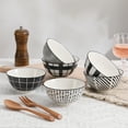 thumbnail image 5 of AHX Porcelain Dessert Bowls Cereal Bowl 13 oz - 4.75" Ceramic Bowl Set of 6 - Japanese Style Small Bowls, 5 of 7