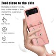 thumbnail image 2 of Jiahe Cover for Samsung Galaxy Z Flip 3, Wallet Case Crossbaody, with RFID Blocking Shockproof Zipper Purse with Card Slots Holder Adjustable Detachable Shoulder Strap Lanyard Case Cover, rosegold, 2 of 7