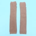 thumbnail image 3 of 1 Pair Warm Keeping Oversleeves Knitting Long Cuff Forearm Guard Winter Cotton Sleeves for Riding Fishing Driving Khaki, 3 of 8