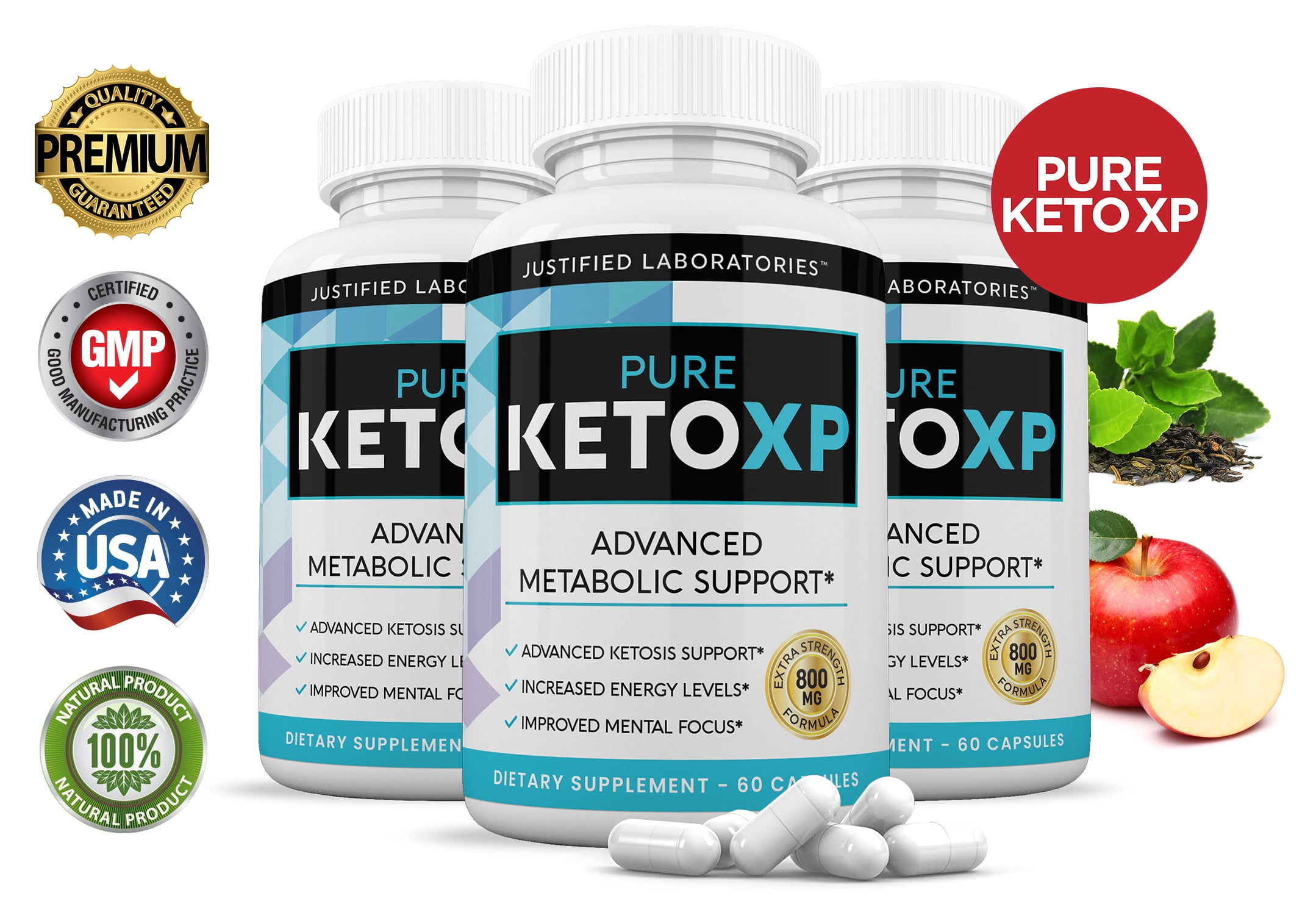 Pure Keto Xp Pills Advanced Bhb Boost Ketogenic Supplement Exogenous Ketones For Men Women 60 