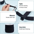 thumbnail image 4 of 27.34Yards Black Flat Replacement Cotton Cords 12mm Wide Flat Drawstring Cord Rope with Plastic Spools for Garment Accessories Sports Pants Sweatpants Sweater DIY, 4 of 9