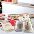 thumbnail image 4 of 24Pcs Burlap Pouches with Drawstring and Heart Pattern Candy Gift Bag Jute Pouch Baptism Bag Wedding for Stuffing Bag, 4 of 5