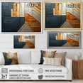 thumbnail image 4 of Designart "Gleaming Geometry Gold Grey painting II" Abstract Collages Floater Framed Canvas Art Print, 4 of 7