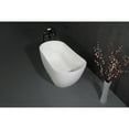 thumbnail image 3 of Kingston Brass VRTSS513026 52-Inch Solid Surface Oval Single Slipper Freestanding Tub with Drain in Glossy White/Matte White, 3 of 10