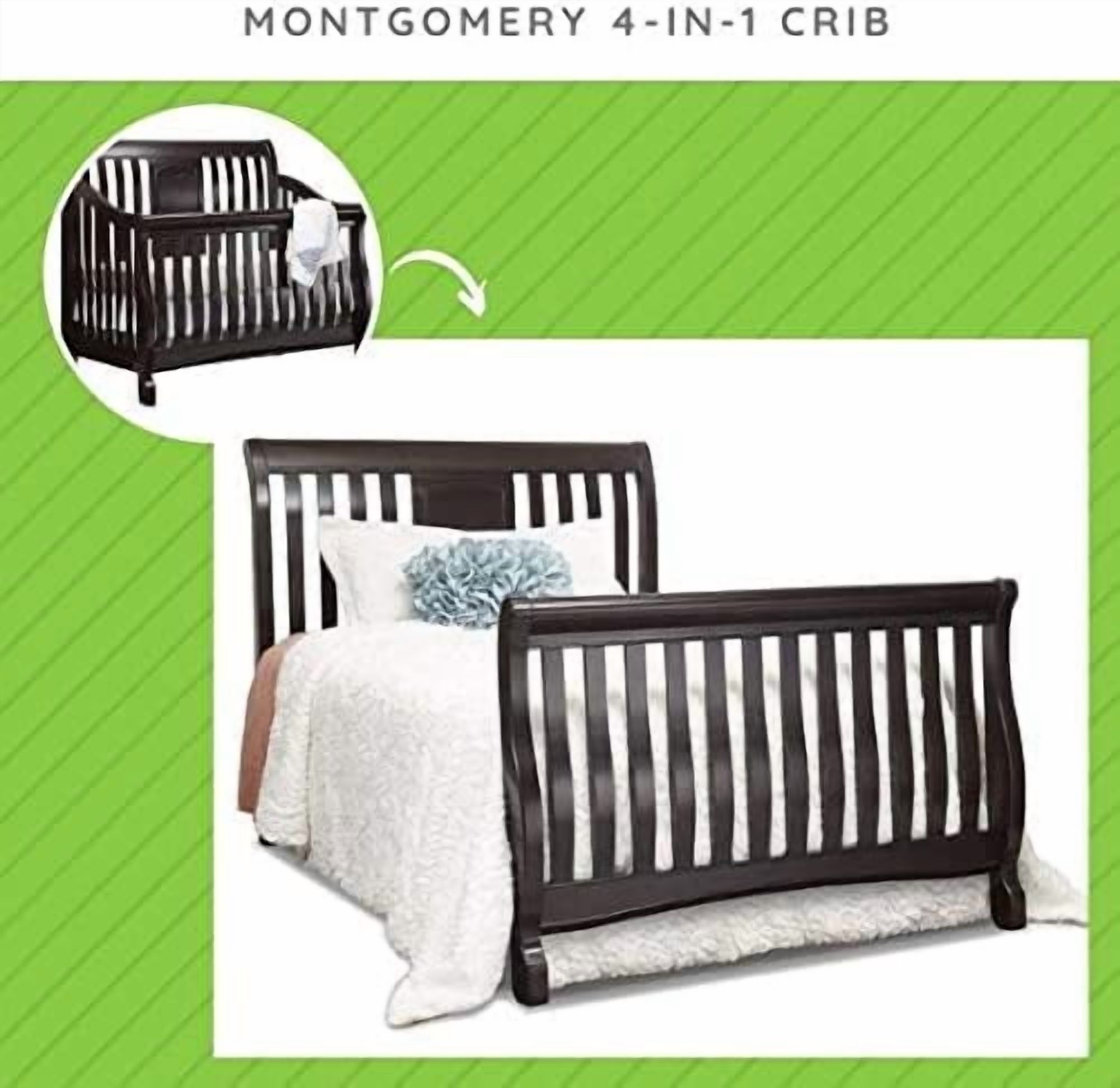 Full-Size Conversion Kit Bed Rails for Sorelle Cribs (Espresso, Model #215)