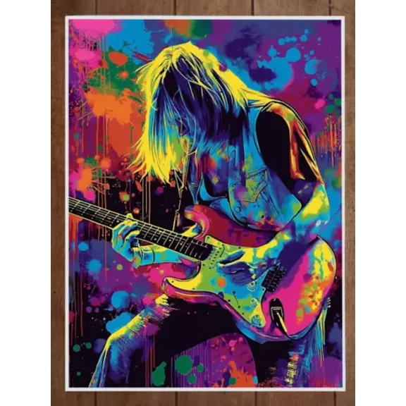 POSTER Kurt Cobain Guitar Poster UNFRAMED, 12x18