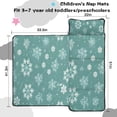 thumbnail image 5 of Turquoise Christmas Snowflake Pattern Toddler Nap Mats for Kids Preschool,51"x22" Sleeping Mat Bag or Kids,Toddler Sleeping Bag,Toddler Nap Mat or Daycare, 5 of 6