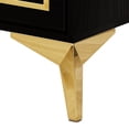 thumbnail image 5 of Castle Place Glam 2-Drawers Nightstand, Black, 5 of 8