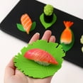 thumbnail image 4 of Reheyre 5Pcs Meal Separating Blocks - Green Leaf Shaped, Food Grade, Heat Resistant, Non-Slip, Reusable Oil-Proof Silicone Lunch Meal Separators, Sushi Tools, Kitchen Accessories, 4 of 8