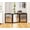 Black, variant on STAROUS Wooden Freestanding Wire Pet Gate for Dogs, 3 Panel Step Over Fence, Dog Gate for The House, Doorway, Stairs, Extra Wide Tall Pet Safety Fence (Espresso, 30" Height-3 Panels)